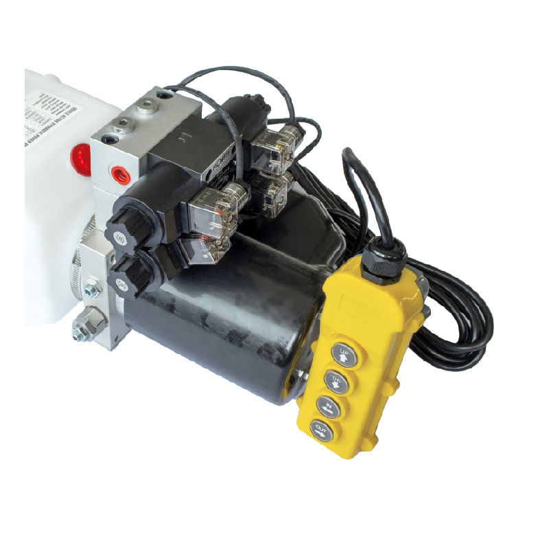 DC 12V 1.6Kw Double Acting hydraulic power unit with remote control For Sanitation Vehicle Agricultural Vehicle