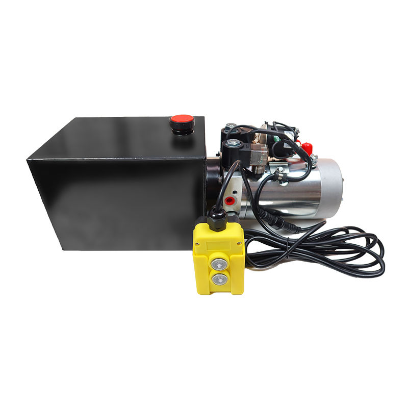 DC 12V 1.6kw Double Acting Hydraulic Power Unit with 8L Steel Tank and Remote Control for Dump Trailers, Lifter, Lifting Platform