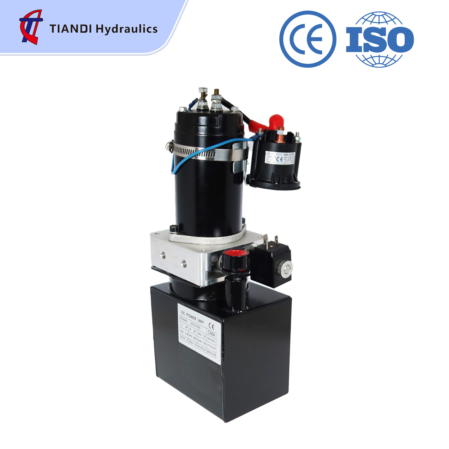 DC 24V 0.8Kw 2 hp hydraulic power unit For trailer hydraulic power unit