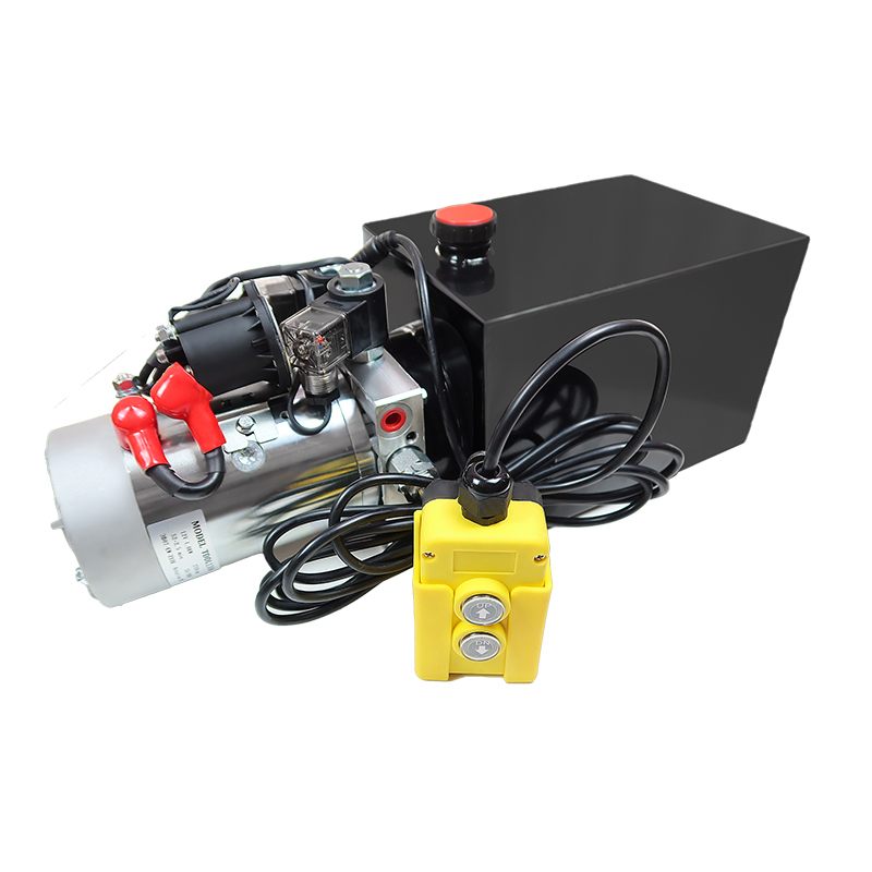 DC 12V 1.6kw Double Acting Hydraulic Power Unit with 8L Steel Tank and Remote Control for Dump Trailers, Lifter, Lifting Platform